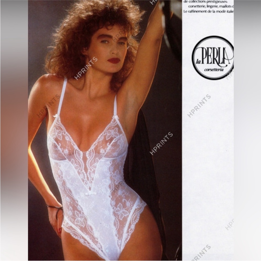 La Perla documented Vintage Elegant White Bridal Lace Bodysuit